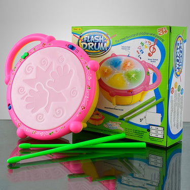 musical light sound flash drum with sticks